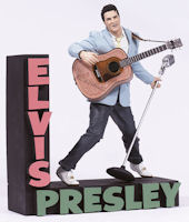 Een serie Elvis Presley poppen die door merk McFarlane uitgebracht is