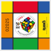 Hongaarse postzegel Rubiks kubus