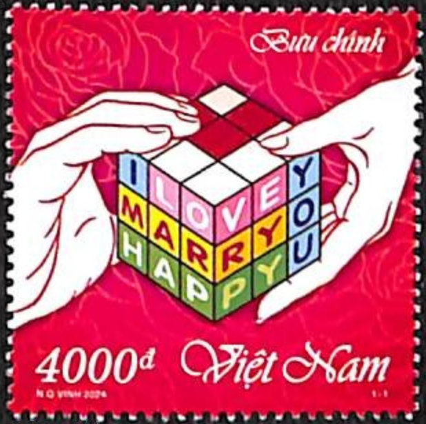 Rubiks kubus postzegel Vietnam