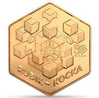 Munt Rubiks kubus 50 jaar