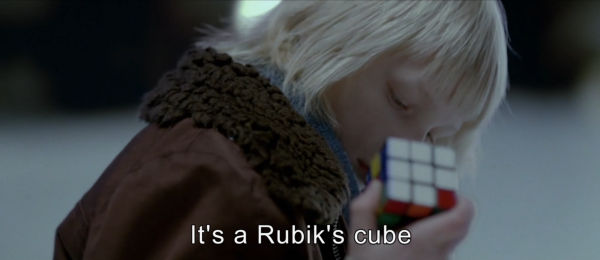 Rubiks kubus in film Lat den ratte komma in - 2008