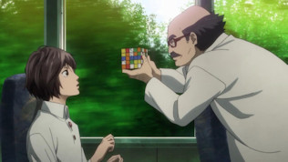In film Hal (of Haru) Rubiks kubus kloon  5 bij 5  Hal in trein - 2013