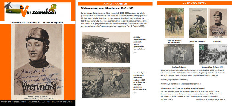 De Verzamelaar 2023 nummer 4 pagina 1, 12 en 13