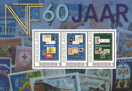 Postzegelvel van de Nederlandse Vereniging voor Thematische Filatelie (NVTF) die bestaat 60 jaar