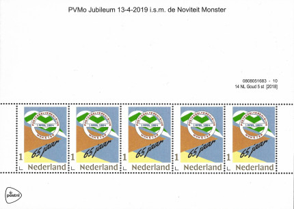 Postzegelvel Postzegelvereniging Monster bestaat 65 jaar