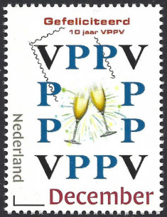 Persoonlijke postzegel van de Vereniging van Persoonlijke Postzegel Verzamelaars (VPPV)